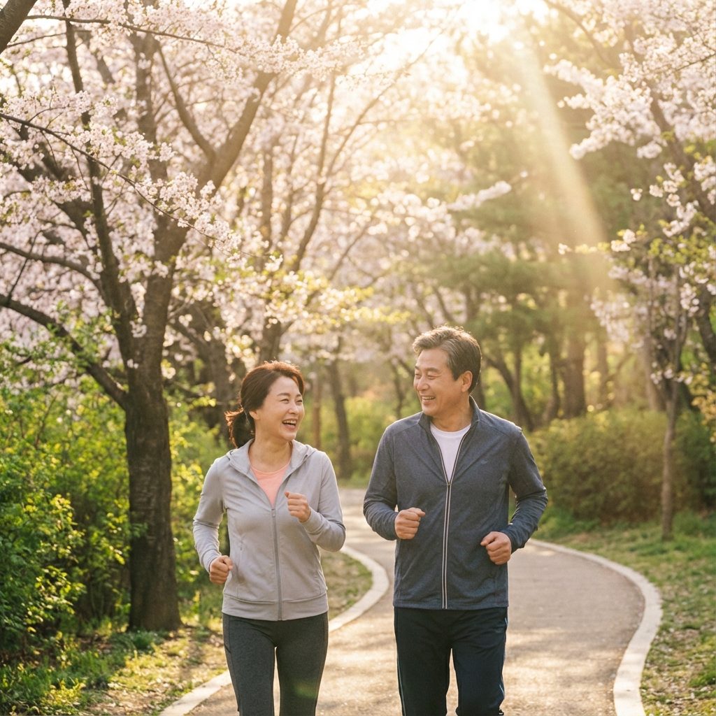중년의 건강한 성장